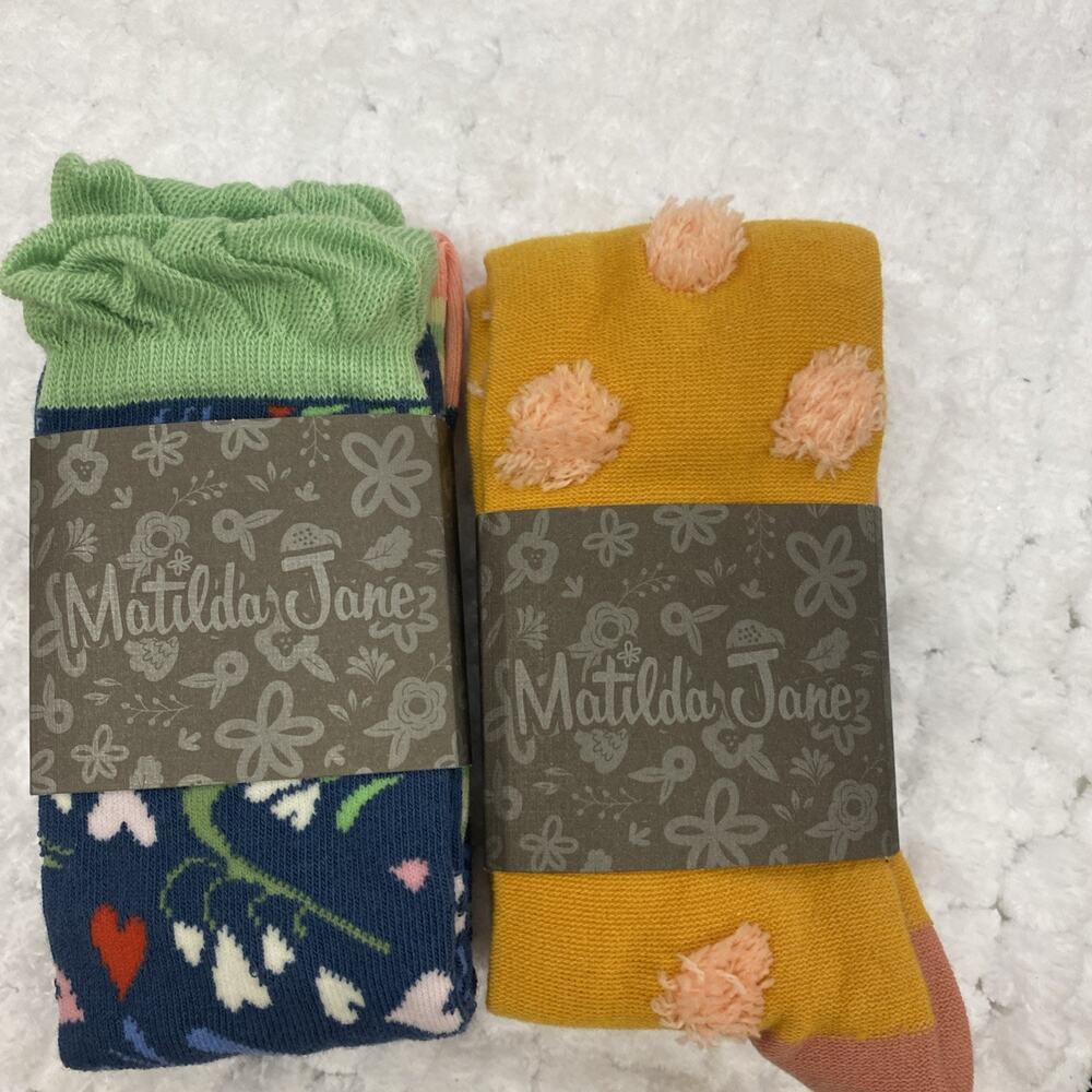 Matilda Jane 2 Pairs Of Socks Size M NWT